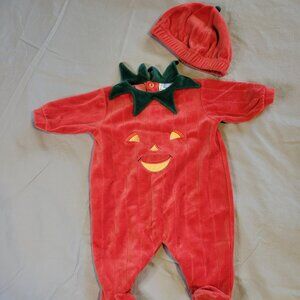 Little Me Pumpkin Outfit with Hat